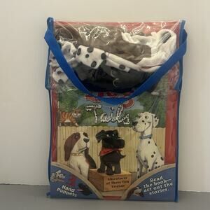 Dog Tails Adventures Of Three Dog Friends Hardcover Book 2006 with 3 Puppets